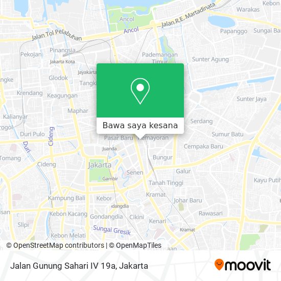 Peta Jalan Gunung Sahari IV 19a