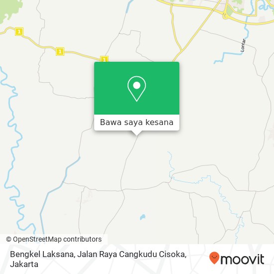 Peta Bengkel Laksana, Jalan Raya Cangkudu Cisoka