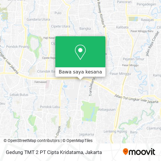 Peta Gedung TMT 2 PT Cipta Kridatama