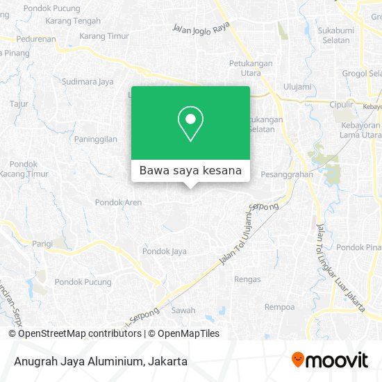 Peta Anugrah Jaya Aluminium