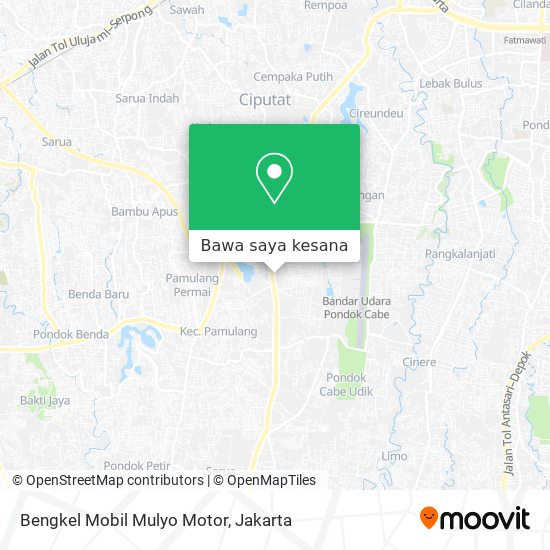 Peta Bengkel Mobil Mulyo Motor