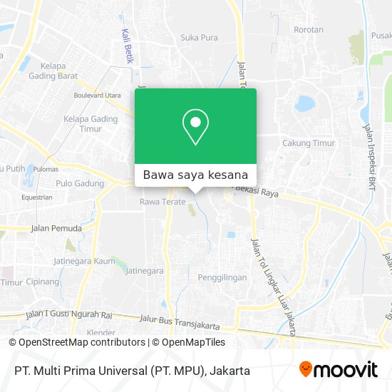 Peta PT. Multi Prima Universal (PT. MPU)