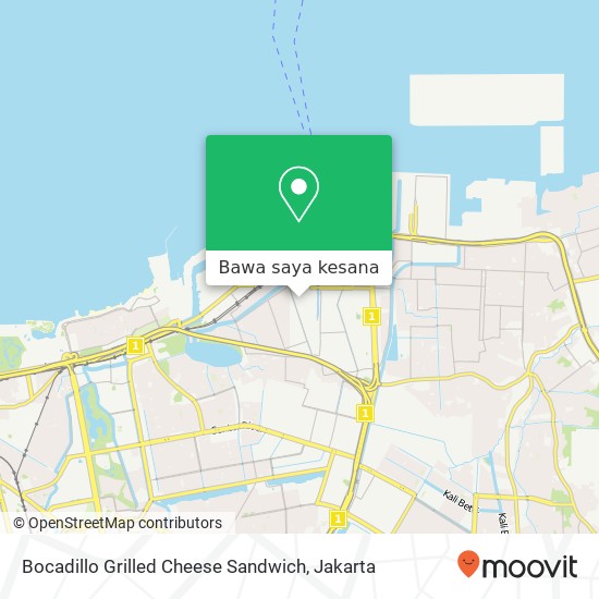 Peta Bocadillo Grilled Cheese Sandwich, jalan ganggeng terusan 6 no 1b