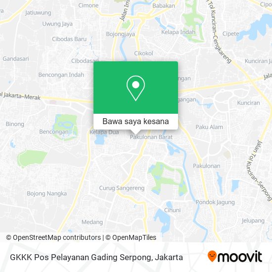 Peta GKKK Pos Pelayanan Gading Serpong