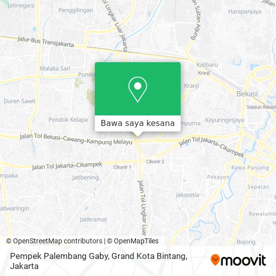 Peta Pempek Palembang Gaby, Grand Kota Bintang