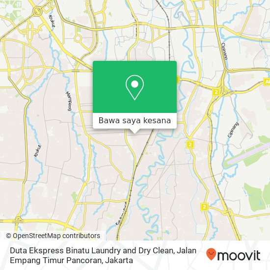 Peta Duta Ekspress Binatu Laundry and Dry Clean, Jalan Empang Timur Pancoran