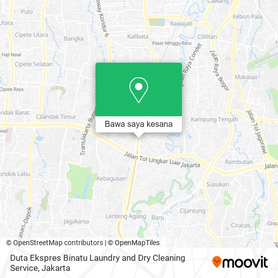 Peta Duta Ekspres Binatu Laundry and Dry Cleaning Service