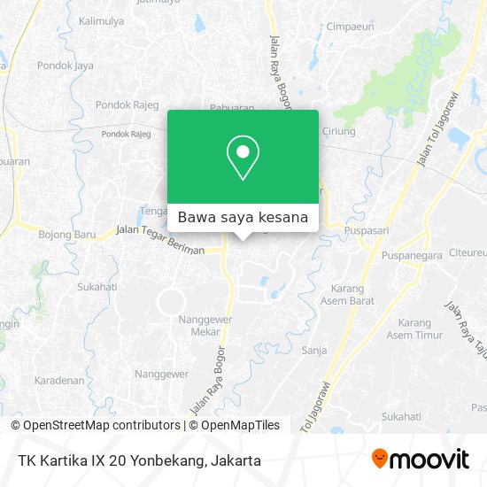 Peta TK Kartika IX 20 Yonbekang
