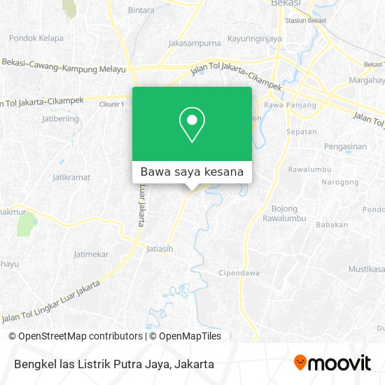 Peta Bengkel las Listrik Putra Jaya