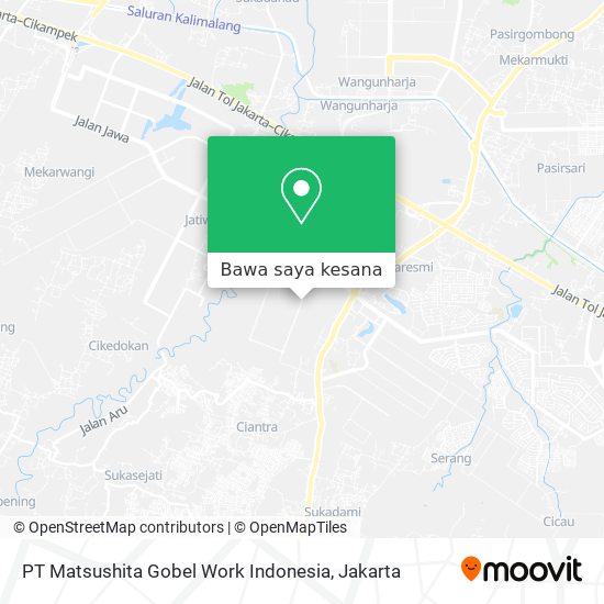 Peta PT Matsushita Gobel Work Indonesia