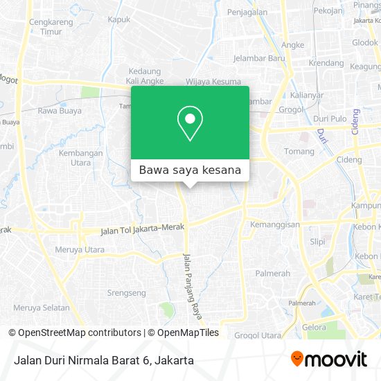 Peta Jalan Duri Nirmala Barat 6