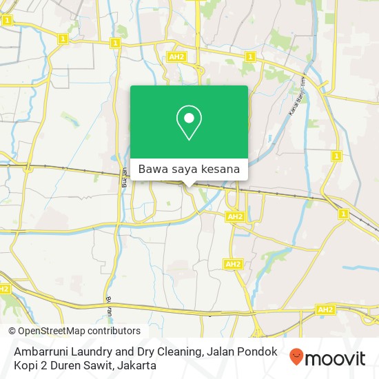 Peta Ambarruni Laundry and Dry Cleaning, Jalan Pondok Kopi 2 Duren Sawit