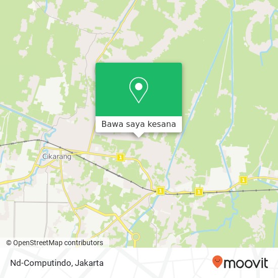 Peta Nd-Computindo, Jalan Kresna III Cikarang Utara