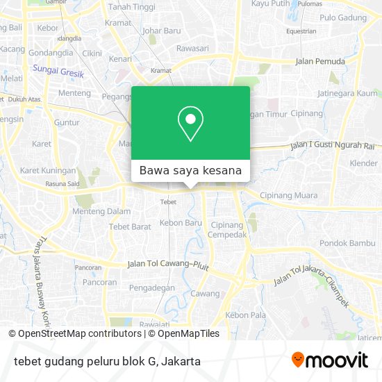 Peta tebet gudang peluru blok G