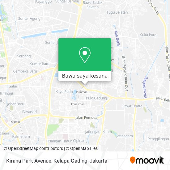 Peta Kirana Park Avenue, Kelapa Gading