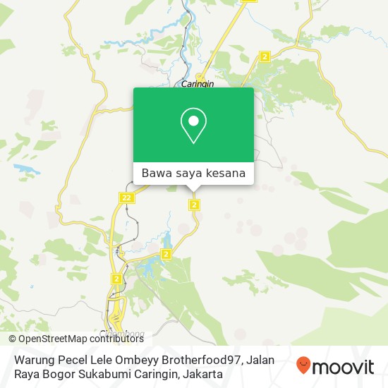 Peta Warung Pecel Lele Ombeyy Brotherfood97, Jalan Raya Bogor Sukabumi Caringin