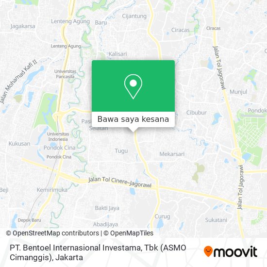 Peta PT. Bentoel Internasional Investama, Tbk (ASMO Cimanggis)