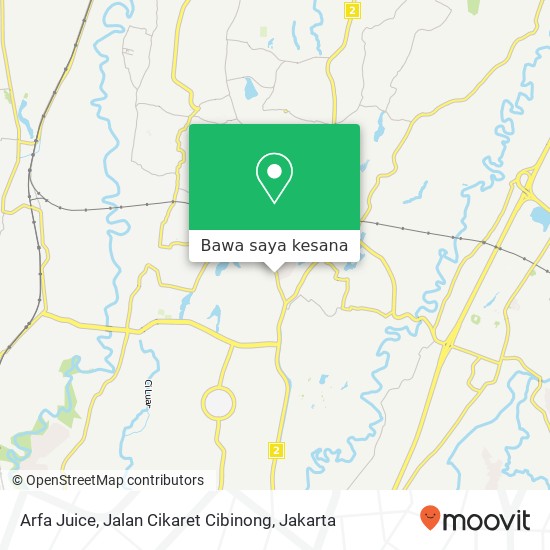 Peta Arfa Juice, Jalan Cikaret Cibinong