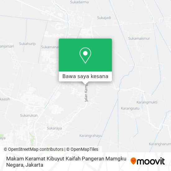 Peta Makam Keramat Kibuyut Kaifah Pangeran Mamgku Negara