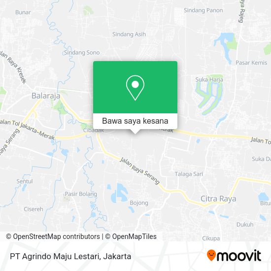 Peta PT Agrindo Maju Lestari, Cikupa 15710