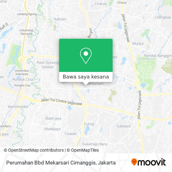 Peta Perumahan Bbd Mekarsari Cimanggis