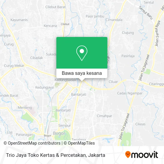 Peta Trio Jaya Toko Kertas & Percetakan