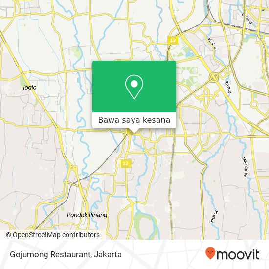 Peta Gojumong Restaurant, Jalan Kebayoran Baru Kebayoran Lama