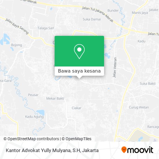 Peta Kantor Advokat Yully Mulyana, S.H