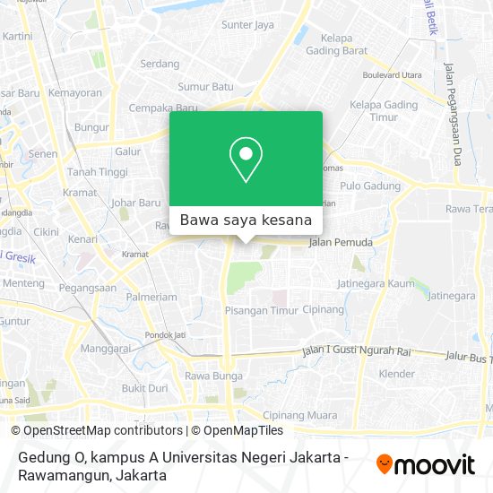 Peta Gedung O, kampus A Universitas Negeri Jakarta - Rawamangun