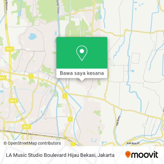 Peta LA Music Studio Boulevard Hijau Bekasi