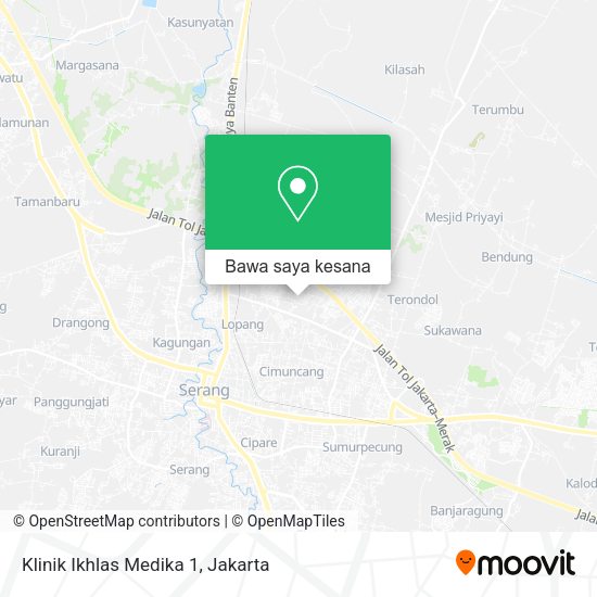 Peta Klinik Ikhlas Medika 1, Serang