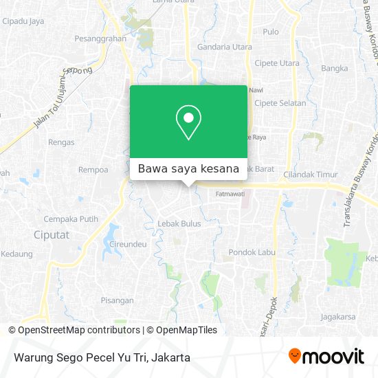 Peta Warung Sego Pecel Yu Tri