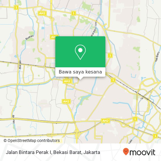 Peta Jalan Bintara Perak I, Bekasi Barat