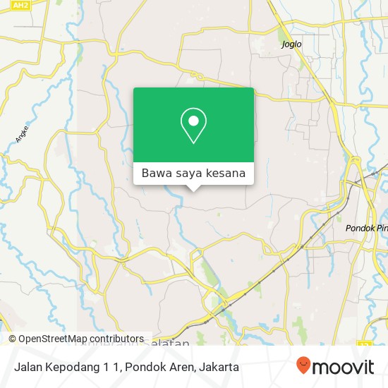 Peta Jalan Kepodang 1 1, Pondok Aren