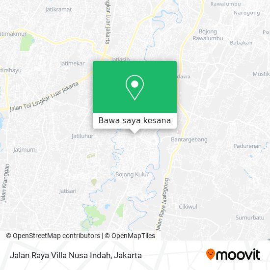 Peta Jalan Raya Villa Nusa Indah