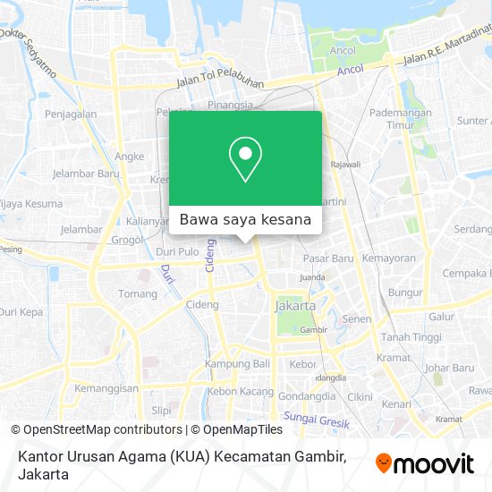 Peta Kantor Urusan Agama (KUA) Kecamatan Gambir