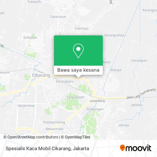 Peta Spesialis Kaca Mobil Cikarang