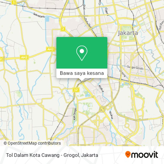 Peta Tol Dalam Kota Cawang - Grogol