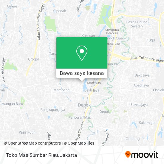 Peta Toko Mas Sumbar Riau
