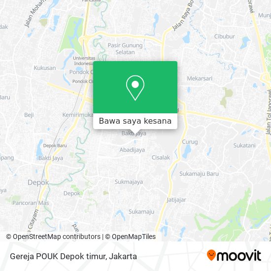 Peta Gereja POUK Depok timur