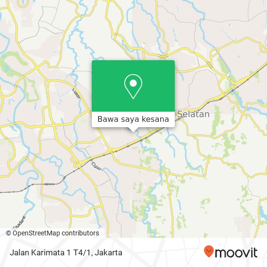 Peta Jalan Karimata 1 T4/1, Serpong