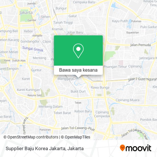 Peta Supplier Baju Korea Jakarta