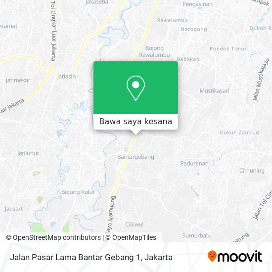 Peta Jalan Pasar Lama Bantar Gebang 1