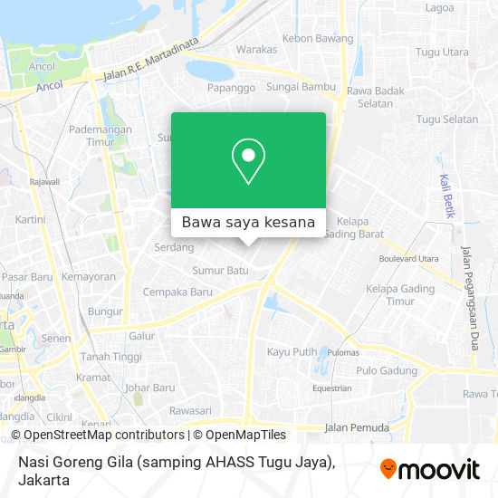 Peta Nasi Goreng Gila (samping AHASS Tugu Jaya)
