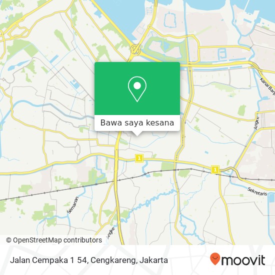 Peta Jalan Cempaka 1 54, Cengkareng