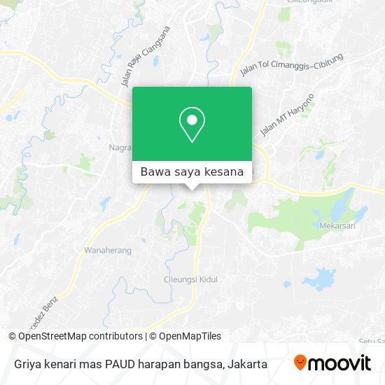 Peta Griya kenari mas PAUD harapan bangsa