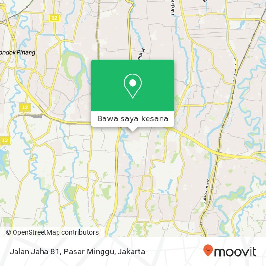 Peta Jalan Jaha 81, Pasar Minggu