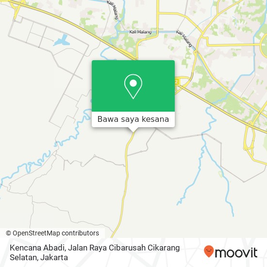 Peta Kencana Abadi, Jalan Raya Cibarusah Cikarang Selatan