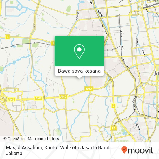 Peta Masjid Assahara, Kantor Walikota Jakarta Barat