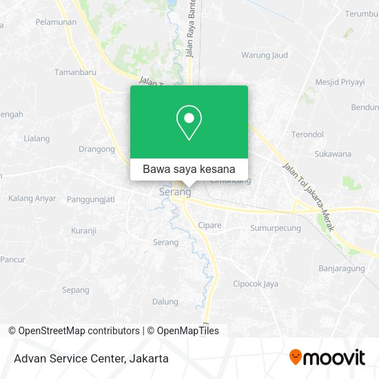 Peta Advan Service Center, Serang